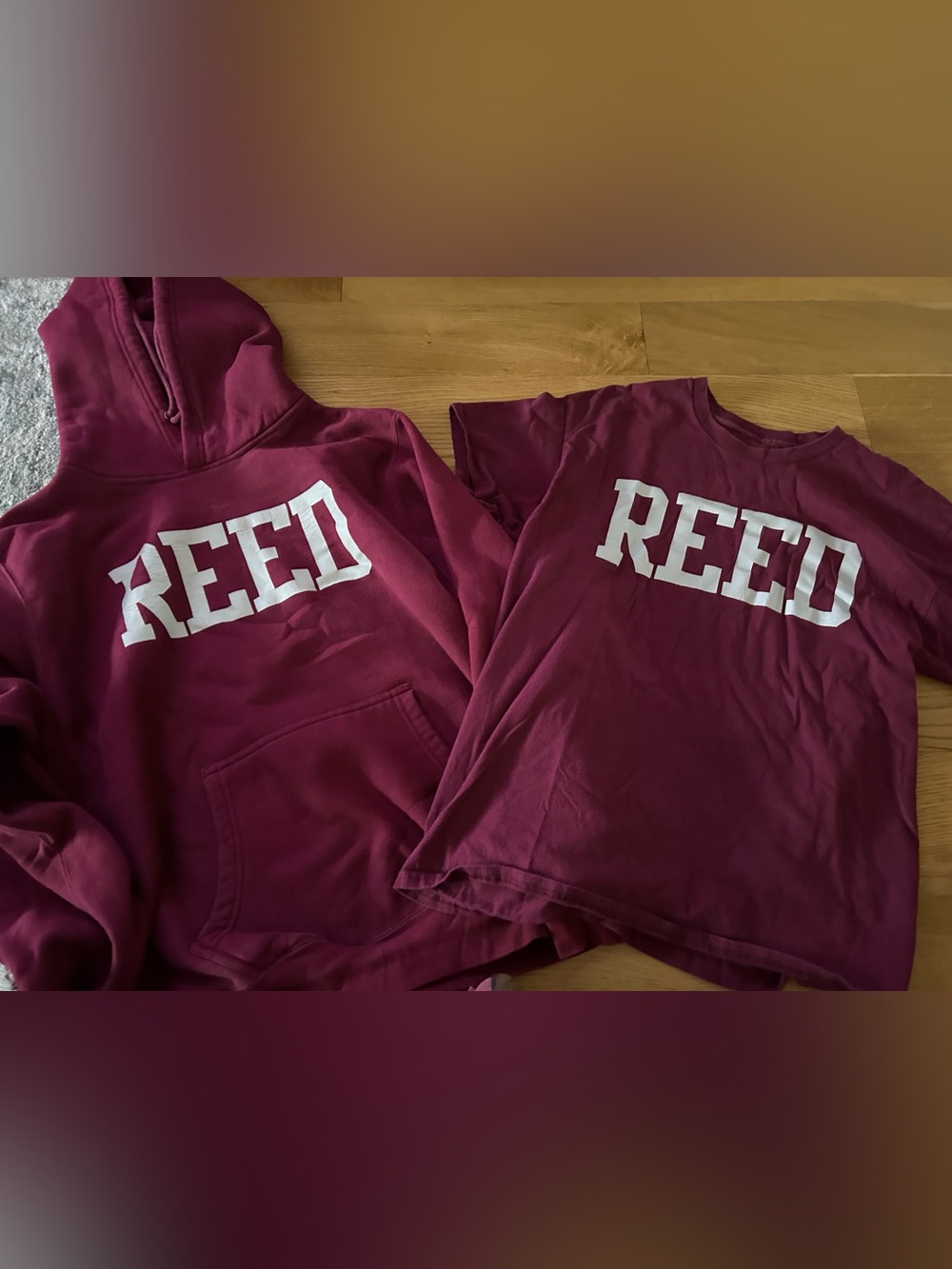 Unisex Reed College Crewneck Tee and Hooded Sweatshirt